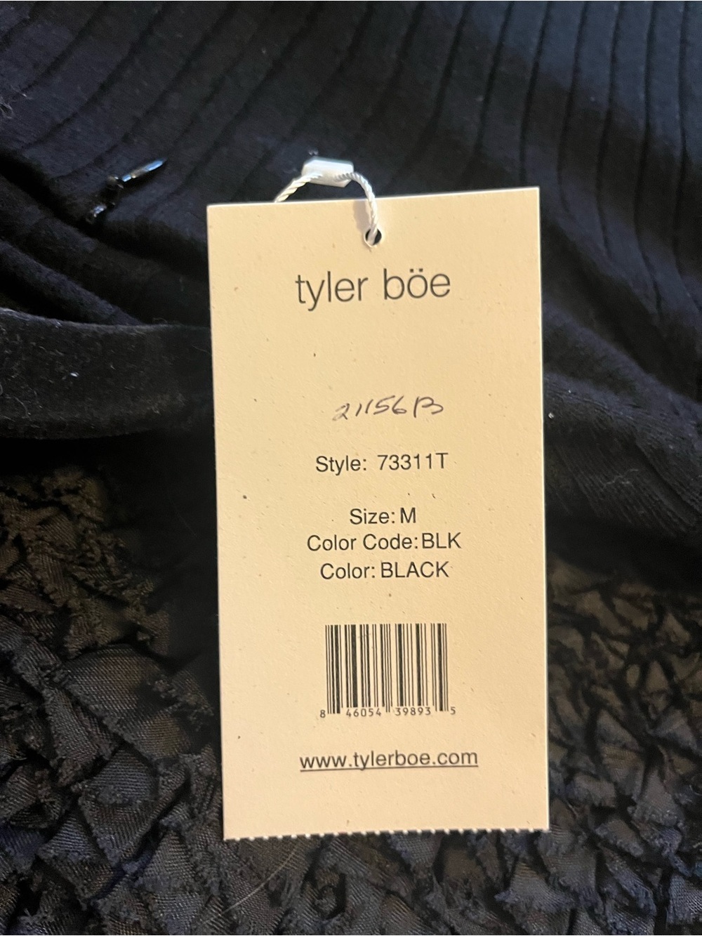 Tyler Boe Textured Knit Midi Dress Black Romantic Goth Size Medium Feminine - Picture 9 of 10